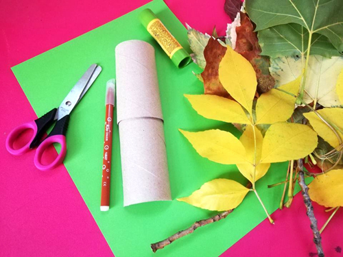 Copac de toamna din suport de hartie igienica - in lucru 1